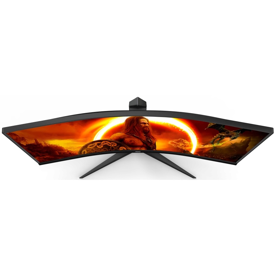 Монитор 34" AOC CU34G2XP, VA 3440x1440, 180 Гц, 1 мс, 21:9, 400 кд/м², 2xHDMI, 2xDP, 2x4 Вт, изогнут