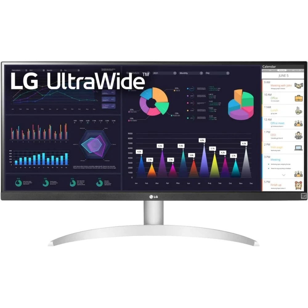 Монитор 29" LG UltraWide 29WQ600-W IPS 2560x1080, 100 Гц, 5 мс, 21:9, 250 кд/м2, 1xHDMI, 1xDP, 1xUSB