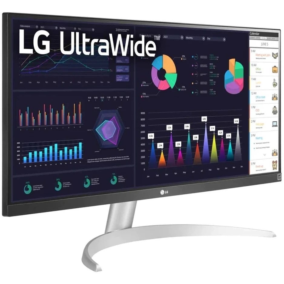 Монитор 29" LG UltraWide 29WQ600-W IPS 2560x1080, 100 Гц, 5 мс, 21:9, 250 кд/м2, 1xHDMI, 1xDP, 1xUSB