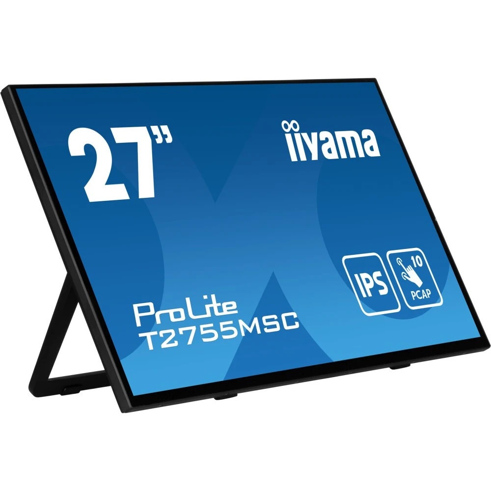Монитор 27" Iiyama  ProLite T2755MSC-B1 IPS 1920x1080, 75 Гц, 5 мс, 16:9, 400 кд/м², 1xHDMI, 1xDP, 2
