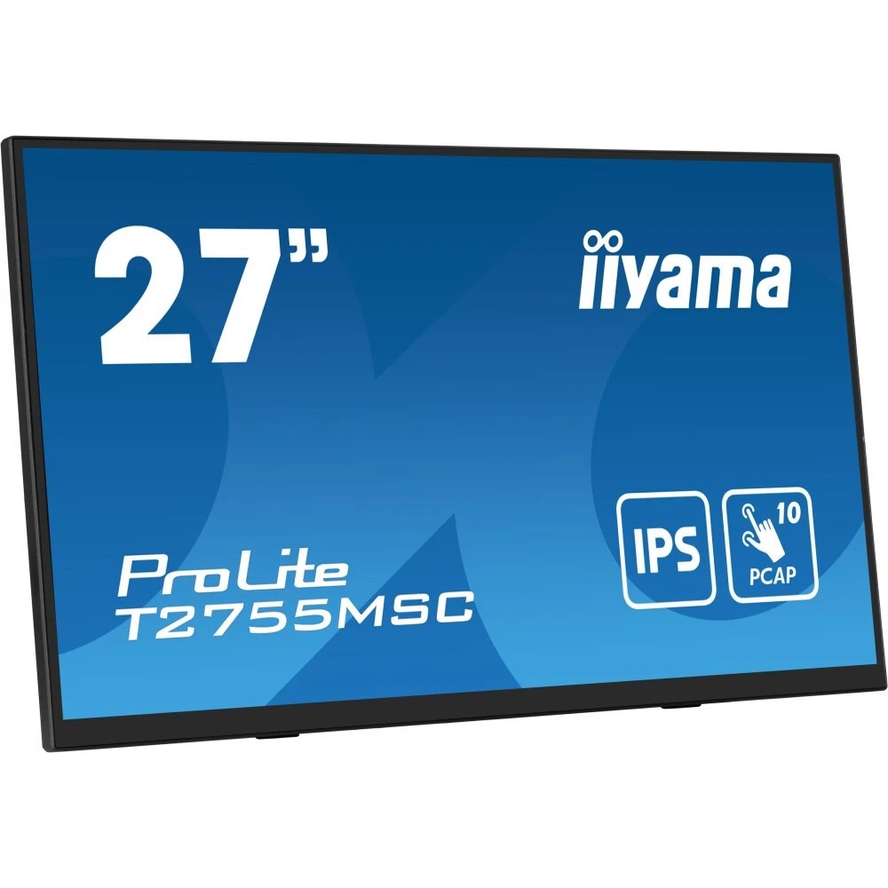 Монитор 27" Iiyama  ProLite T2755MSC-B1 IPS 1920x1080, 75 Гц, 5 мс, 16:9, 400 кд/м², 1xHDMI, 1xDP, 2