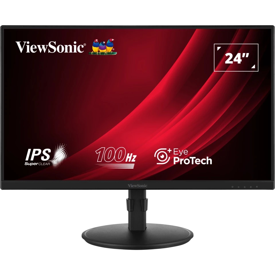 Монитор 23.8" Viewsonic VA2408-HDJ IPS 1920x1080, 100 Гц, 5 мс, 16:9, 250 кд/м², 1xHDMI, 1xDP, 1xVGA