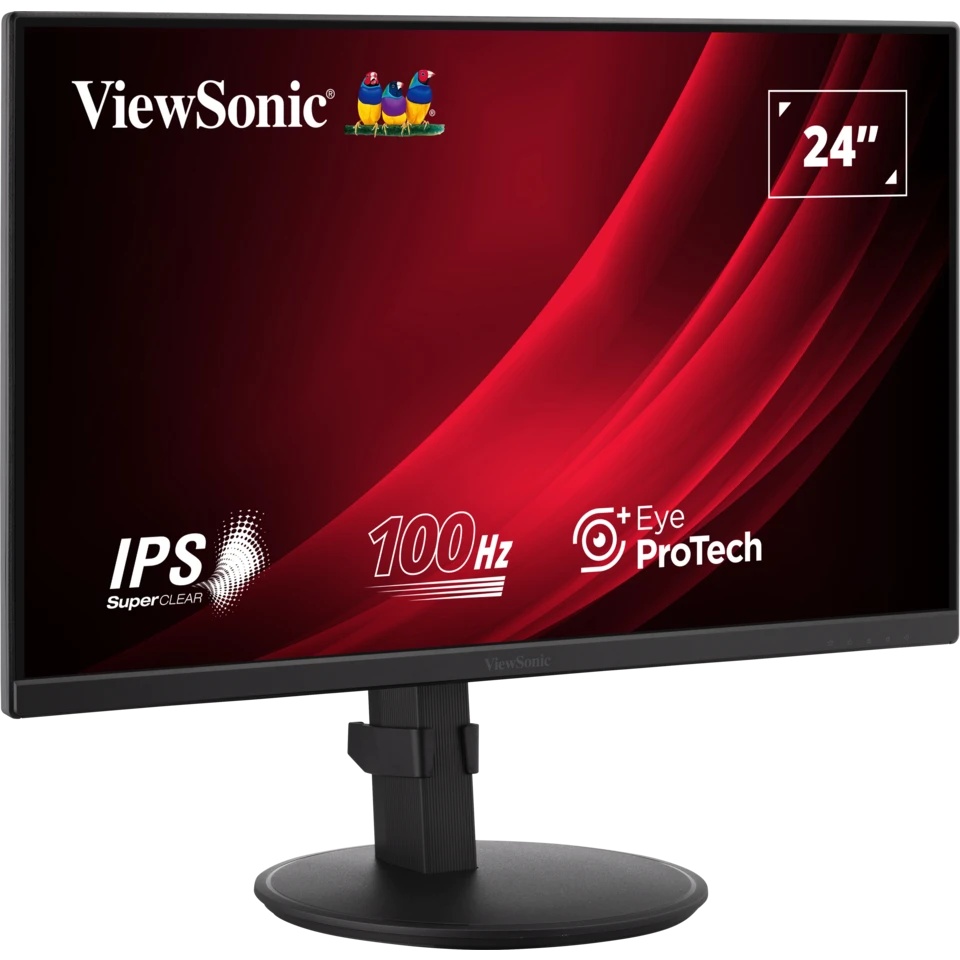 Монитор 23.8" Viewsonic VA2408-HDJ IPS 1920x1080, 100 Гц, 5 мс, 16:9, 250 кд/м², 1xHDMI, 1xDP, 1xVGA