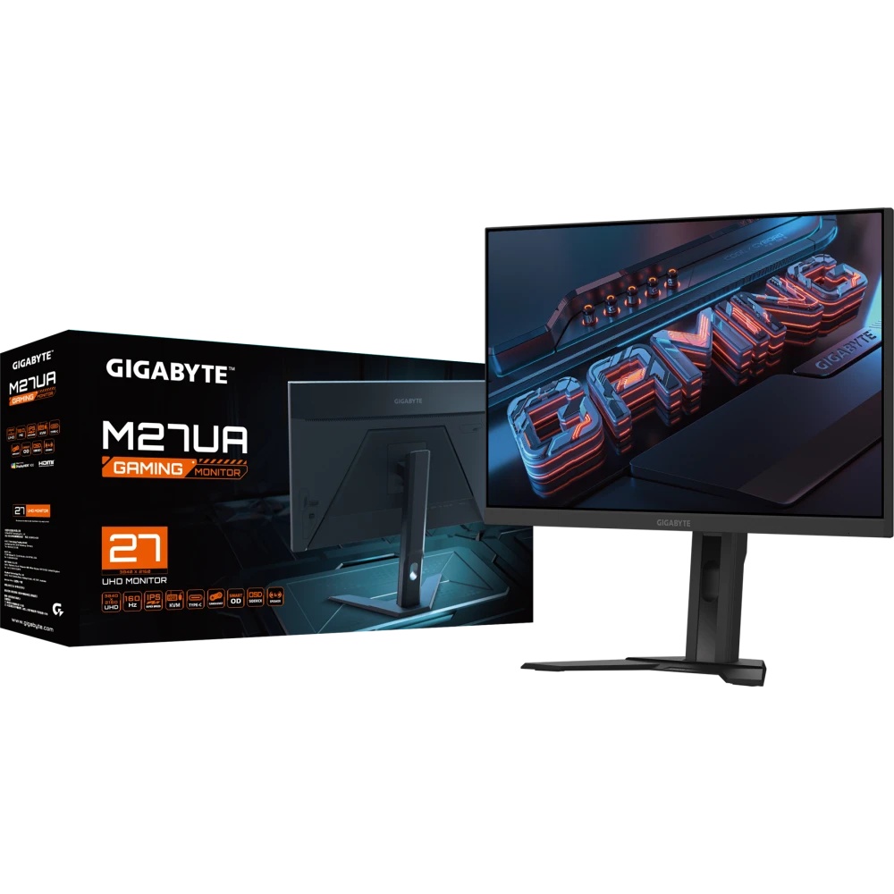 Монитор 27" Gigabyte M27UA EK IPS 3840x2160, 160 Гц, 1 мс, 16:9, 400 кд/м², 2xHDMI, 1xDP, 3xUSB-A 3.