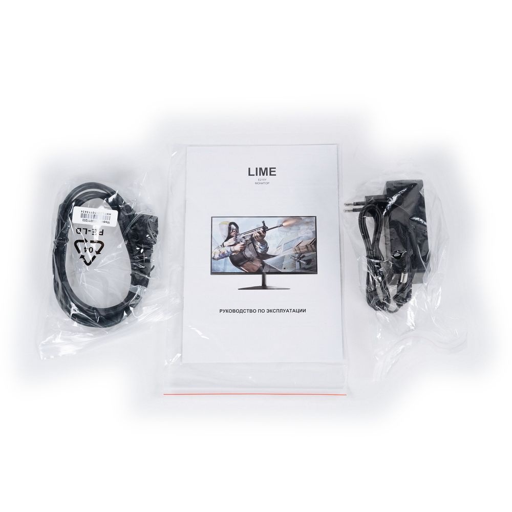 Монитор 21.5" Lime E215A VA 1920x1080, 75 Гц, 6.5 мс, 16:9, 250 кд/м², 1xHDMI, 1xVGA, черный