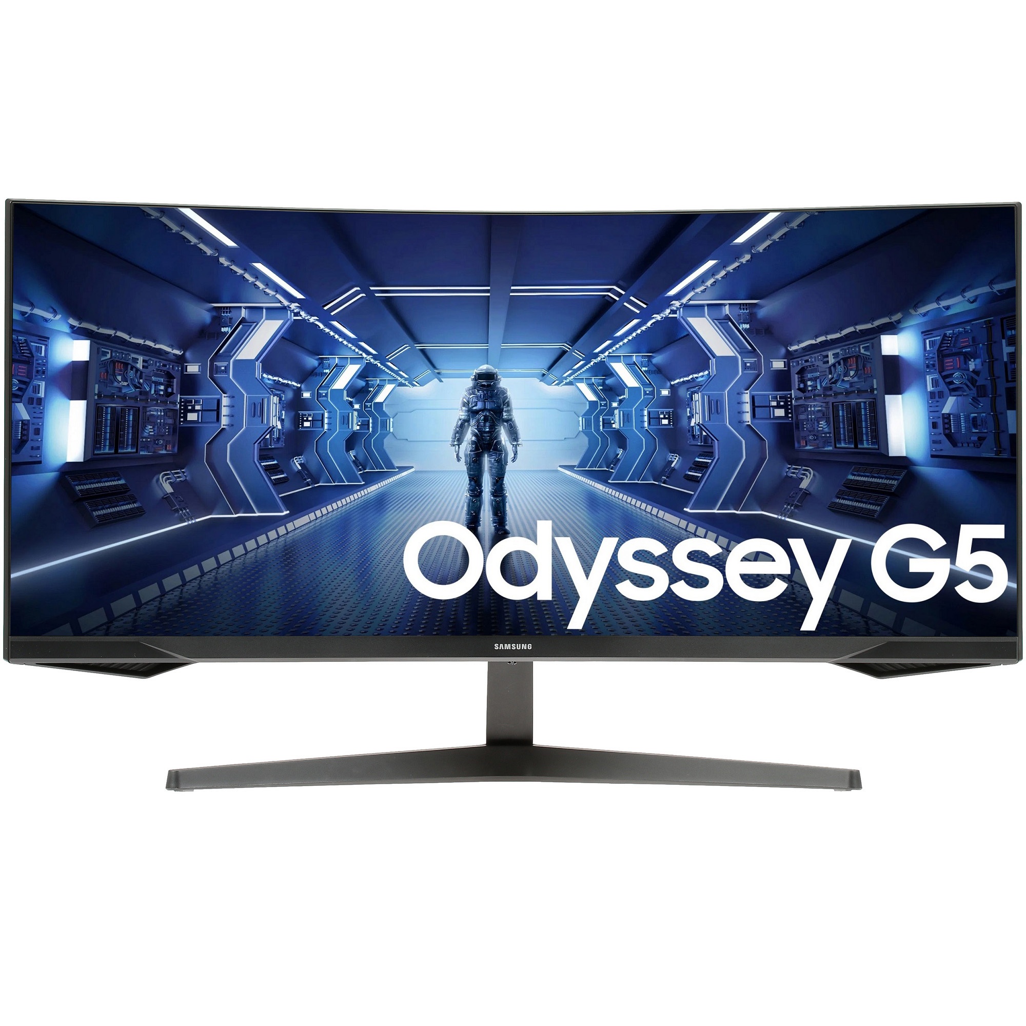 Монитор 34" Samsung Odyssey G5 C34G55TWWI VA 3440x1440, 165 Гц, 1 мс, 21:9, 250 кд/м2, 1xHDMI, 1xDP,