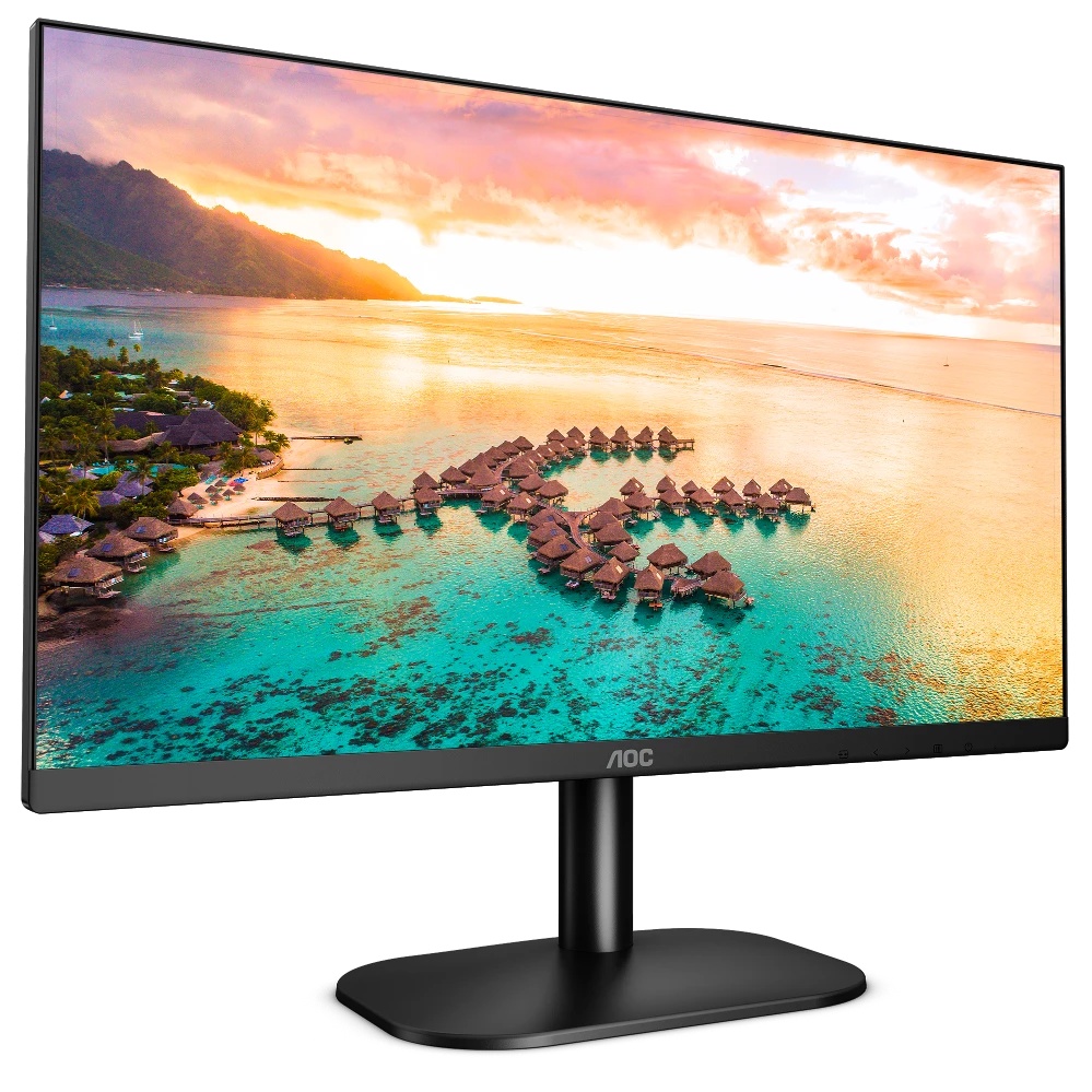 Монитор 23.8" AOC 24B2XH IPS 1920x1080, 75 Гц, 4 мс, 16:9, 250 кд/м2, 1xHDMI, 1xVGA, 1x3.5 мм, черны