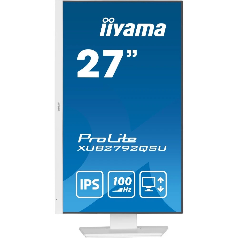 Монитор 27" Iiyama ProLite XUB2792QSU-W6 IPS 2560x1440, 100 Гц, 0.4 мс, 16:9, 250 кд/м², 1xHDMI, 1xD
