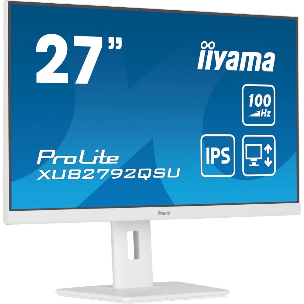 Монитор 27" Iiyama ProLite XUB2792QSU-W6 IPS 2560x1440, 100 Гц, 0.4 мс, 16:9, 250 кд/м², 1xHDMI, 1xD