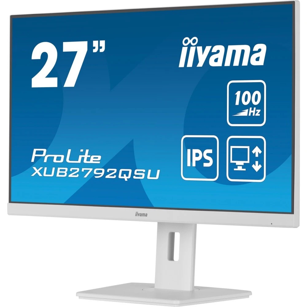 Монитор 27" Iiyama ProLite XUB2792QSU-W6 IPS 2560x1440, 100 Гц, 0.4 мс, 16:9, 250 кд/м², 1xHDMI, 1xD
