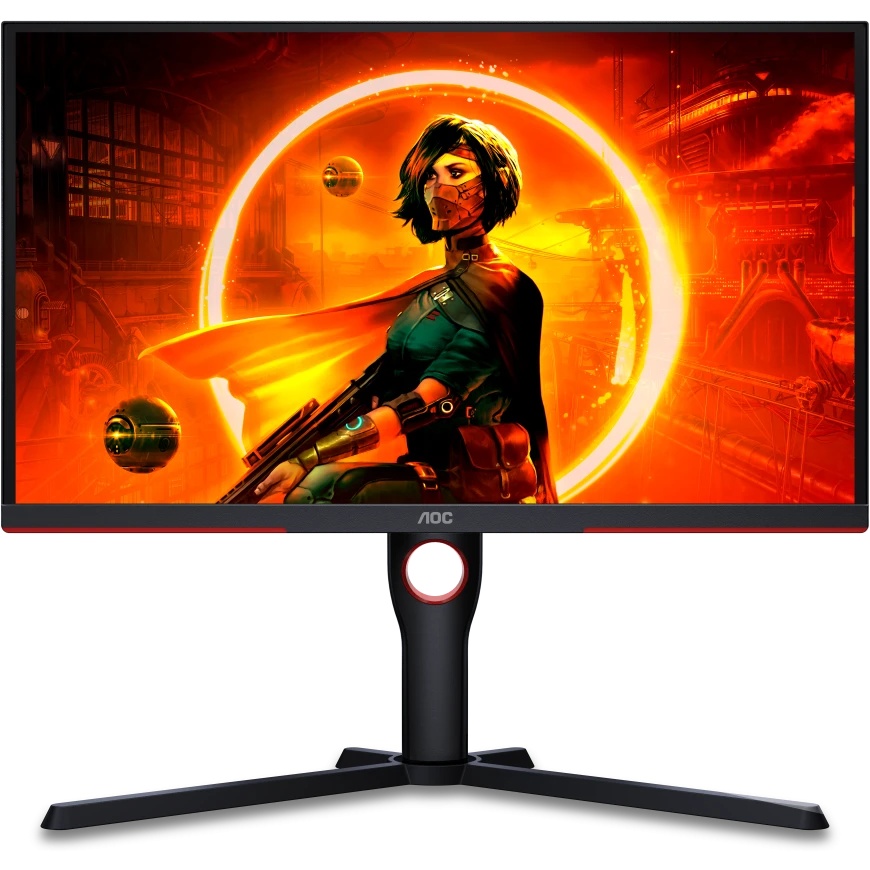 Монитор 24.5" AOC Gaming 25G3ZM VA 1920x1080, 240 Гц, 1 мс, 16:9, 300 кд/м2, 2xHDMI, 1xDP, черный/кр