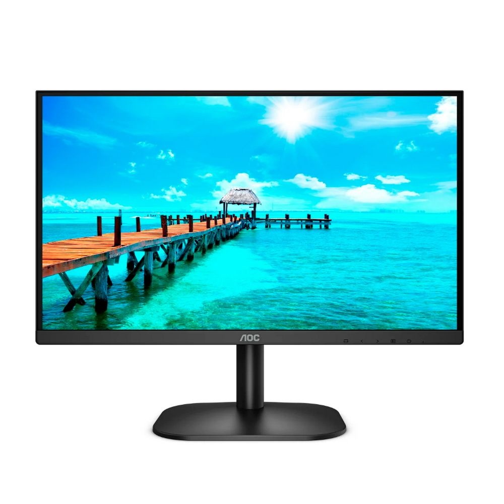 Монитор 23.8" AOC 24B2XD, IPS, 1920x1080, 75 Гц, 4 мс, 16:9, 250 кд/м², 1xDVI-D, 1xVGA, черный