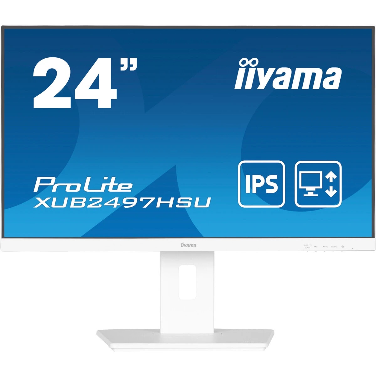 Монитор Iiyama 23.8" ProLite XUB2497HSU-W2 белый IPS LED 1ms 16:9 HDMI M/M матовая HAS Piv 1300:1 30