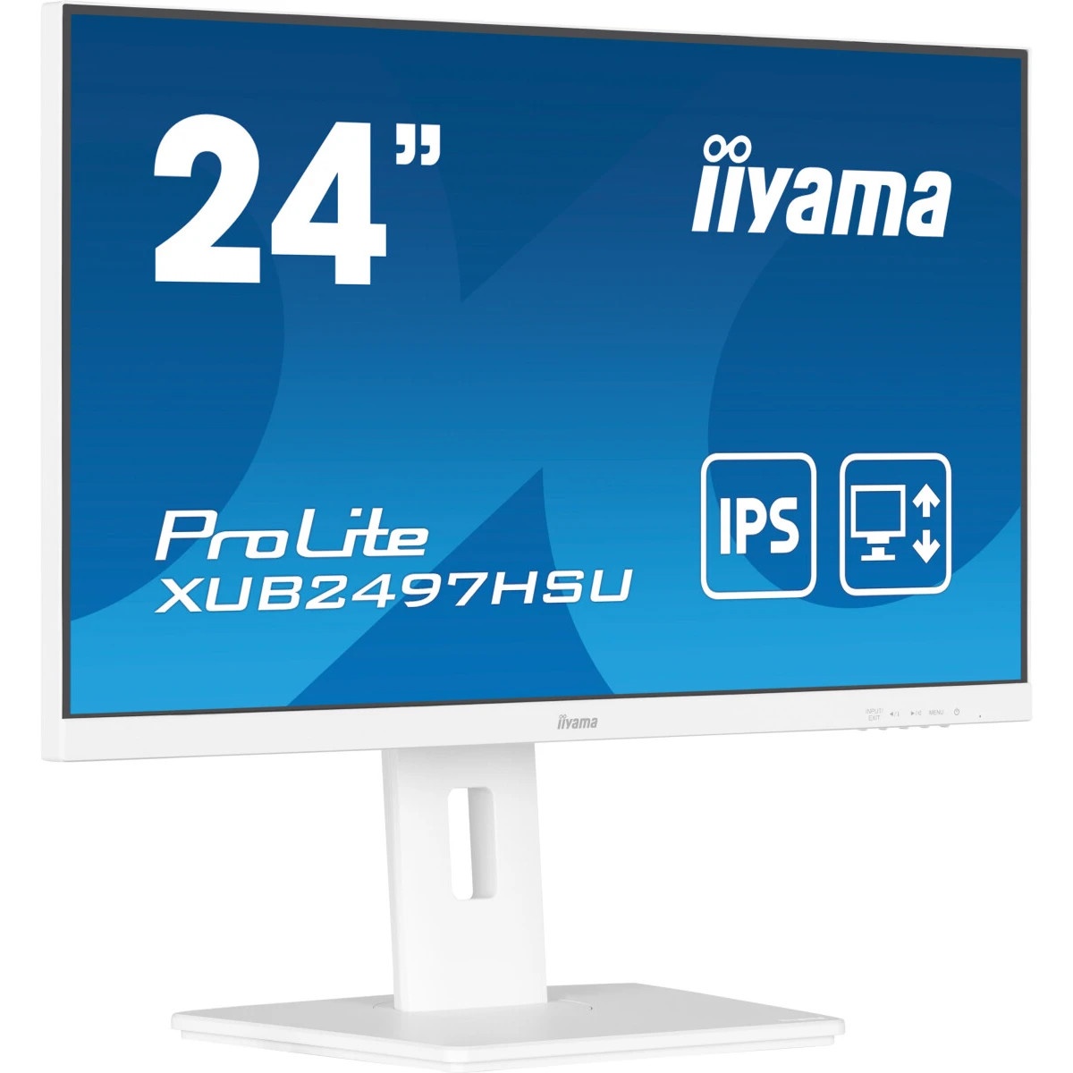 Монитор Iiyama 23.8" ProLite XUB2497HSU-W2 белый IPS LED 1ms 16:9 HDMI M/M матовая HAS Piv 1300:1 30