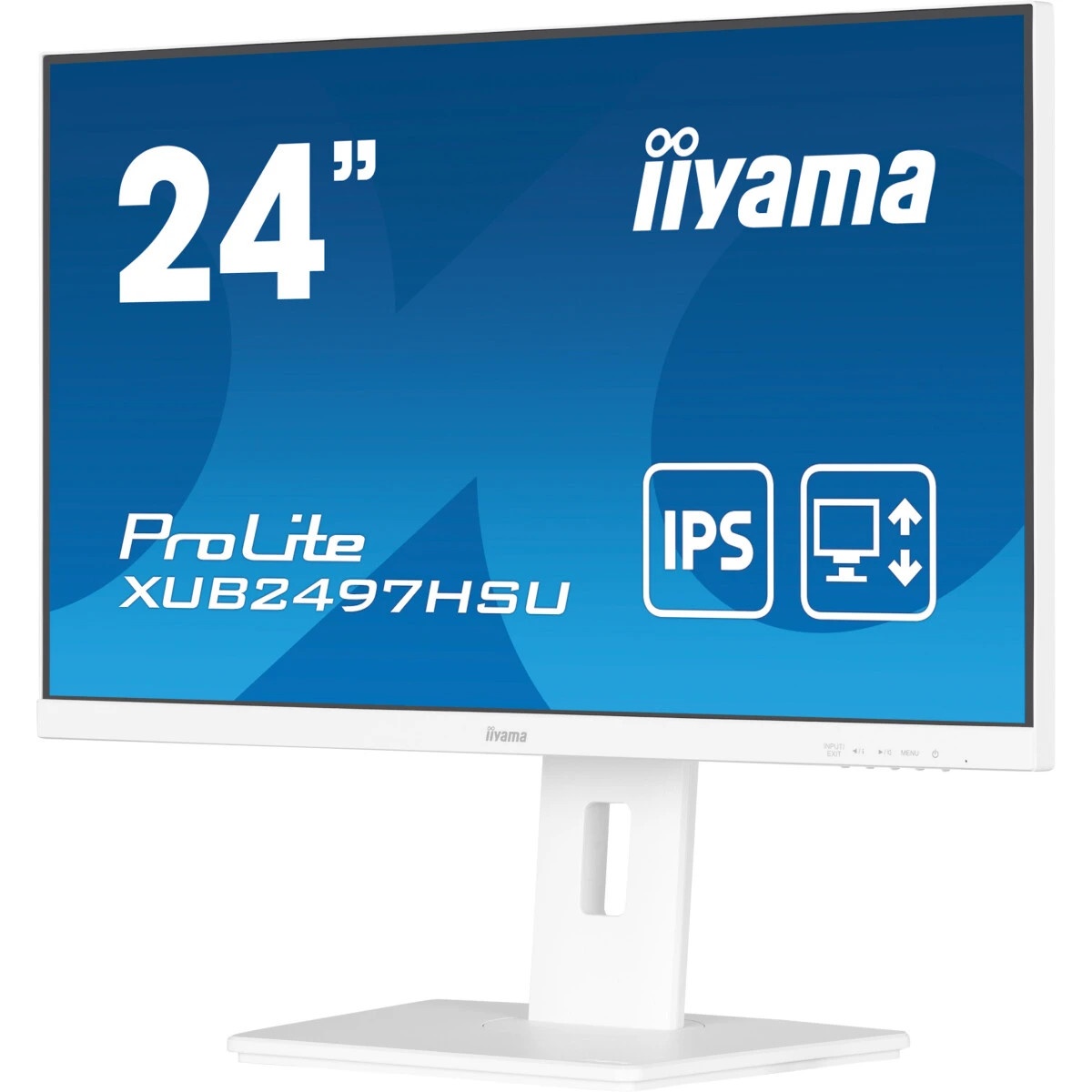 Монитор Iiyama 23.8" ProLite XUB2497HSU-W2 белый IPS LED 1ms 16:9 HDMI M/M матовая HAS Piv 1300:1 30