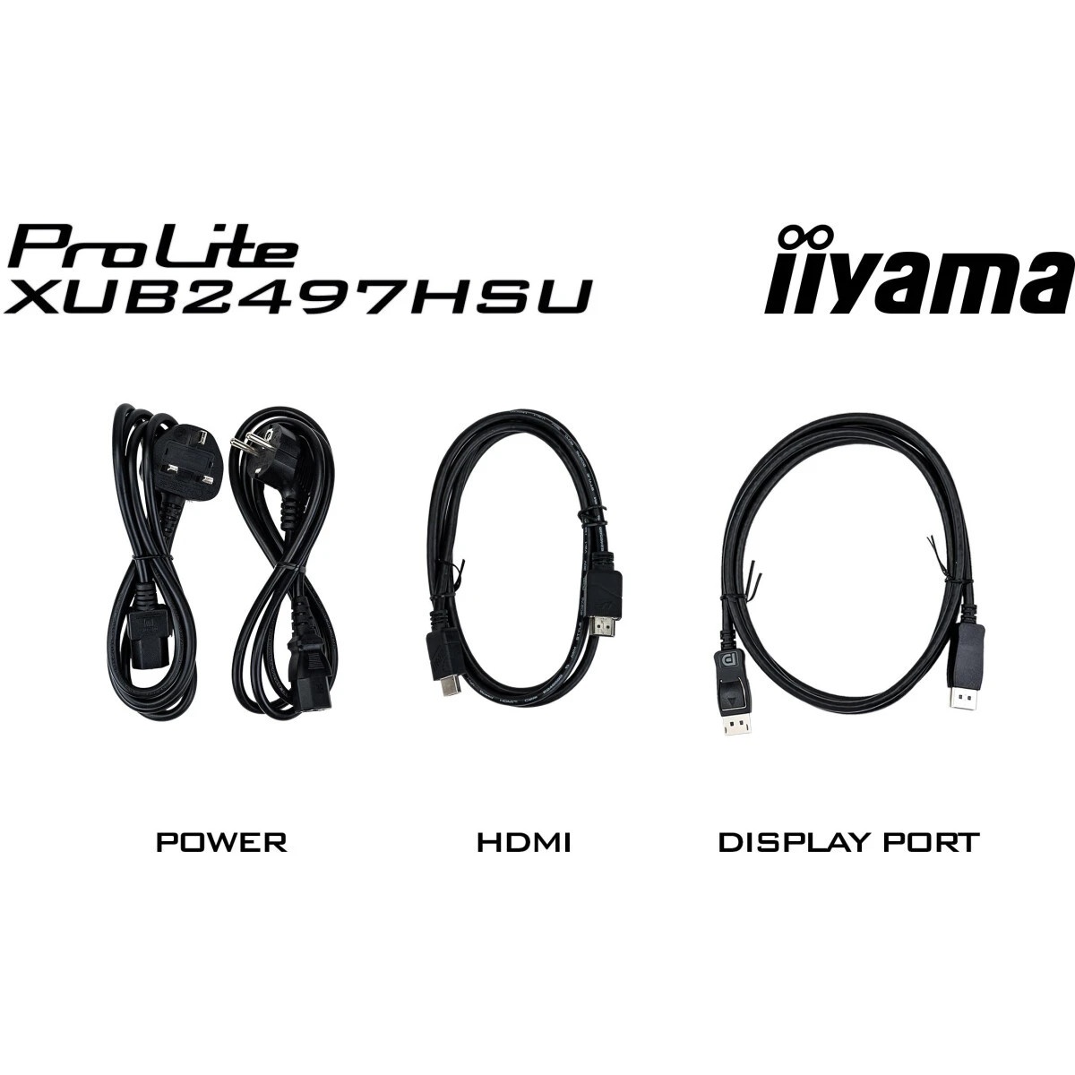 Монитор Iiyama 23.8" ProLite XUB2497HSU-W2 белый IPS LED 1ms 16:9 HDMI M/M матовая HAS Piv 1300:1 30