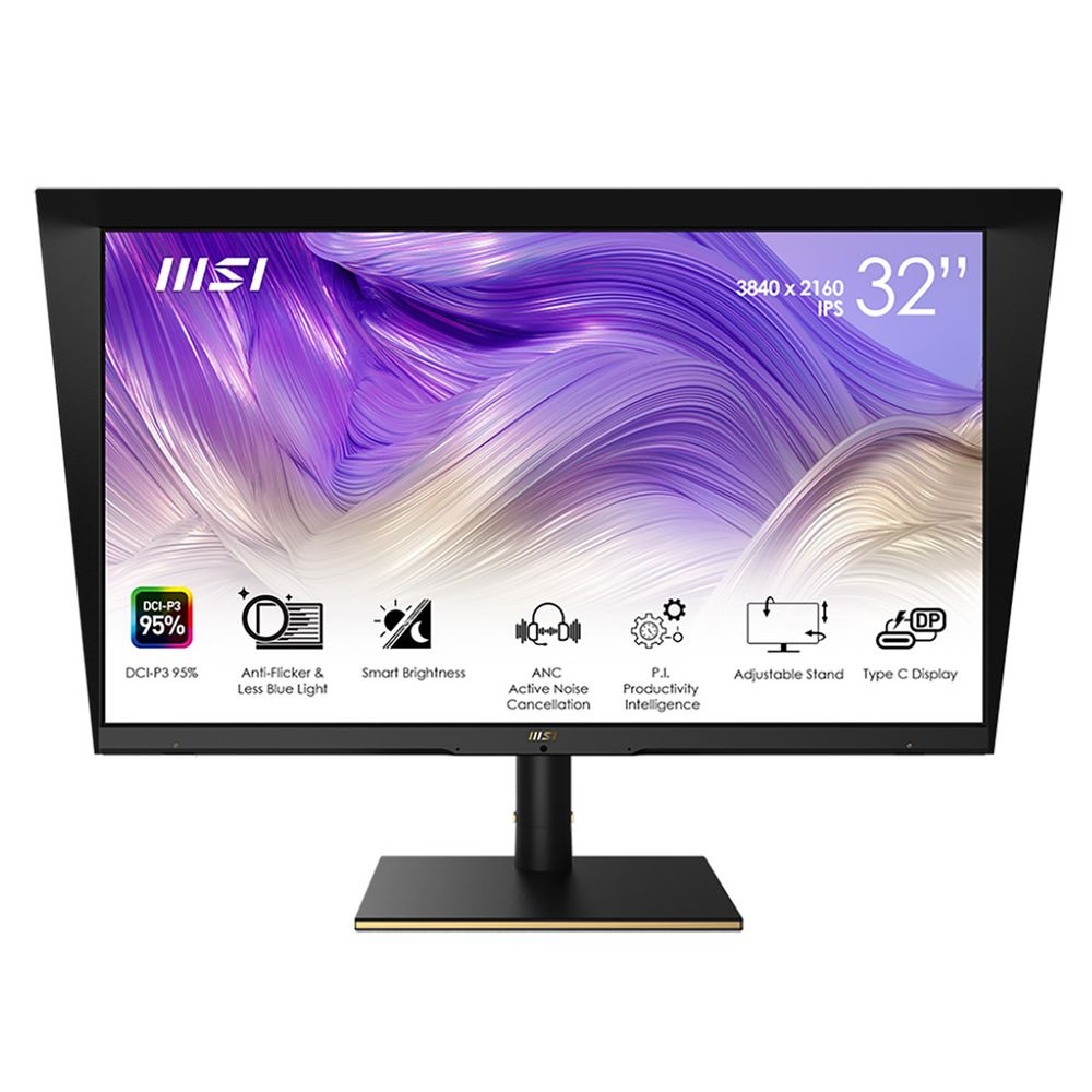 Монитор 32" MSI Summit MS321UP IPS 3840x2160, 60 Гц, 4 мс, 16:9, 400 кд/м2, 2xHDMI, 1хDP, черный