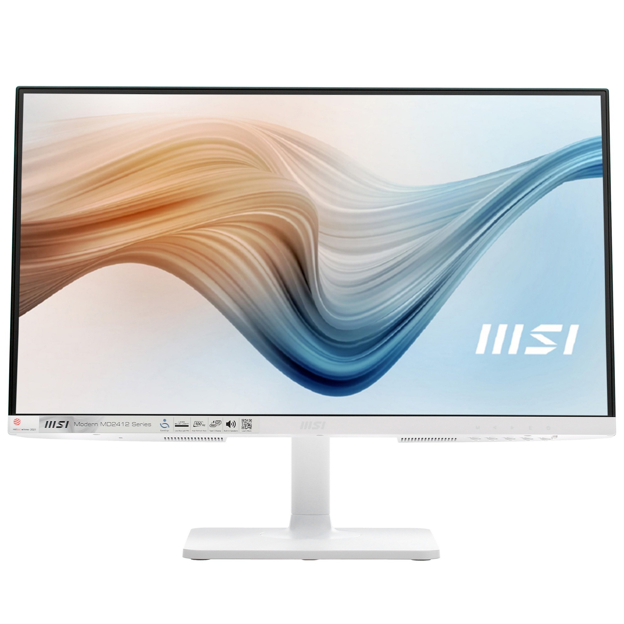 Монитор 23.8" MSI Modern MD2412PW IPS 1920x1080, 100 Гц, 4 мс, 16:9, 300 кд/м2, 1xHDMI, 1xUSB-C, 1x3