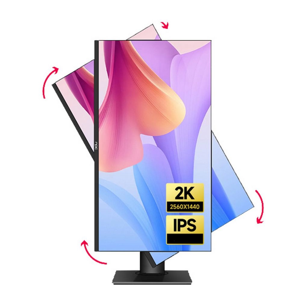 Монитор 27" AIWA MQ270A IPS 2560x1440, 100 Гц, 4 мс, 16:9, 300 кд/м², 1xHDMI, 1xDP, 1xUSB, 1x1x3.5 м