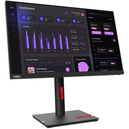 Монитор Lenovo 23.8" ThinkVision T24i-30 черный IPS LED 4ms 16:9 HDMI матовая HAS Piv 250cd 178гр/17