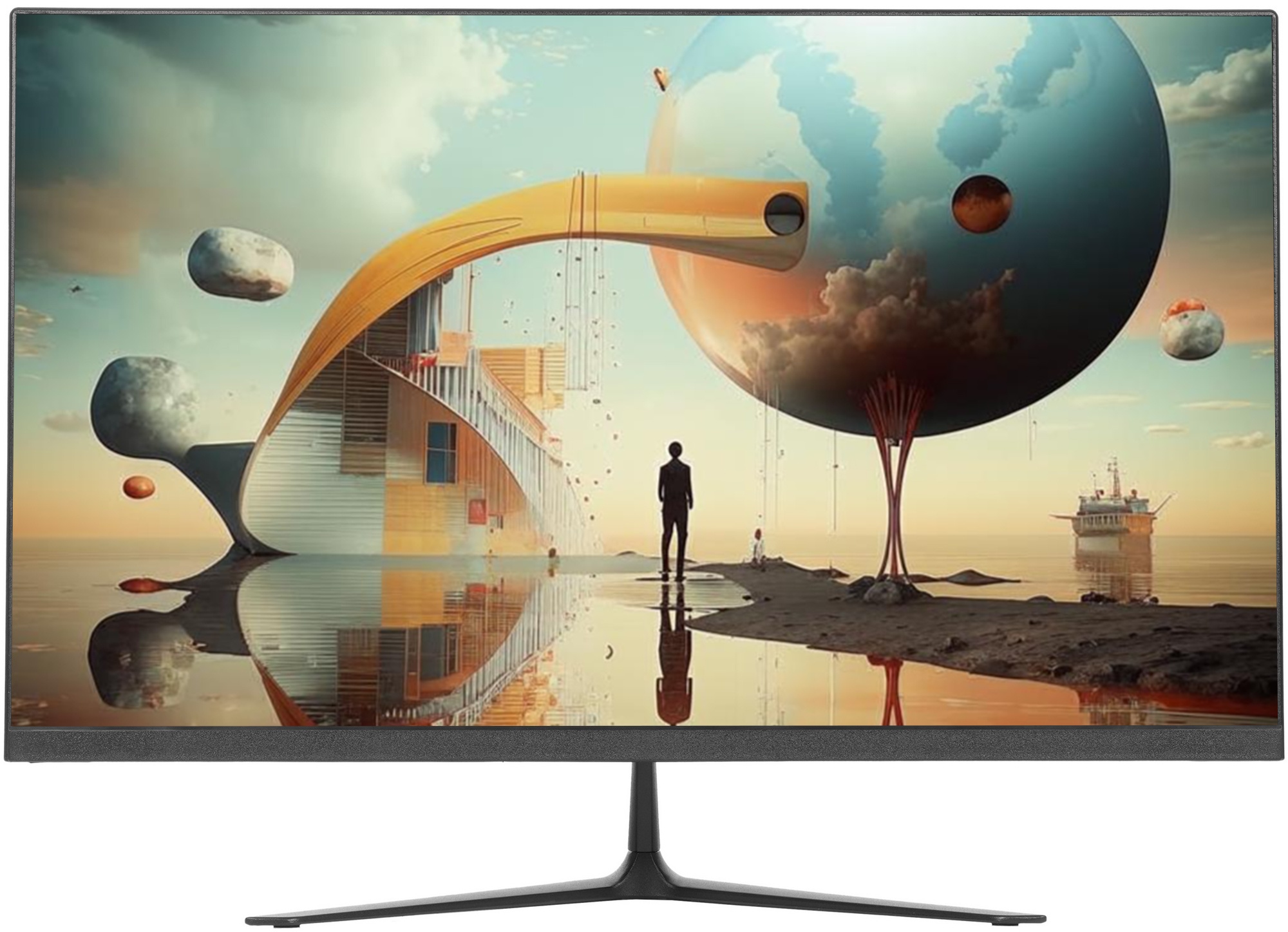 Монитор 23.8" Lime R238L V2 IPS 1920x1080, 100 Гц, 5 мс, 16:9, 250 кд/м², 1xHDMI, 1xVGA, черный