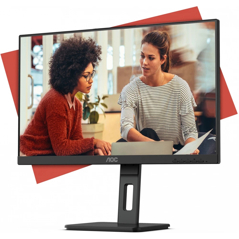 Монитор 24" AOC 24E3QAF, IPS 1920x1080, 75 Гц, 4 мс, 16:9, 300 кд/м², 1xHDMI, 1xDP, 1xVGA, 2xUSB-A 3