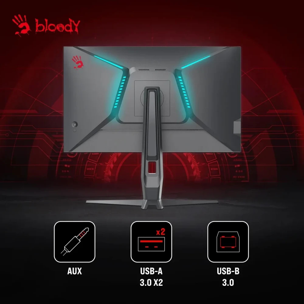 Монитор 27" Bloody MN271Q IPS 2560x1440, 180 Гц, 1 мс, 16:9, 320 кд/м², 2xHDMI, 2xDP, 2xUSB, 1xUSB-B