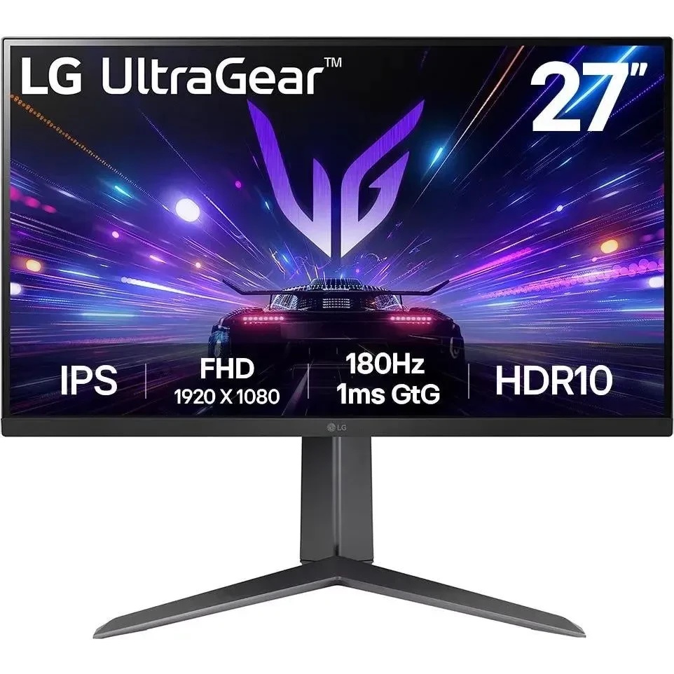 Монитор 27" LG UltraGear 27GS65F-B IPS 1920x1080, 180 Гц, 1 мс, 16:9, 400 кд/м2, 1xHDMI, 1хDP, 1x3.5
