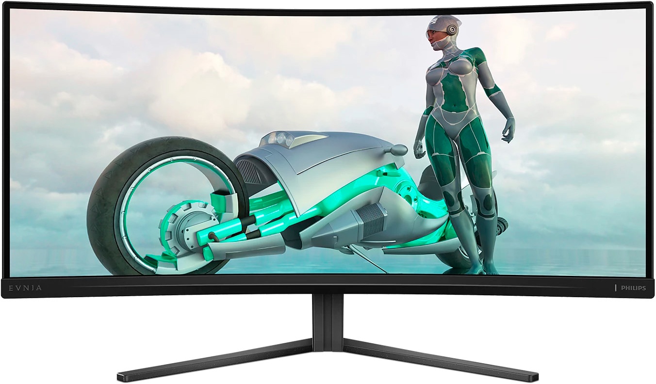 Монитор 34" Philips 34M2C3500L VA 3440x1440, 180 Гц, 1 мс, 21:9, 300 кд/м², 2xHDMI, 1xDP, 1x3.5 мм,