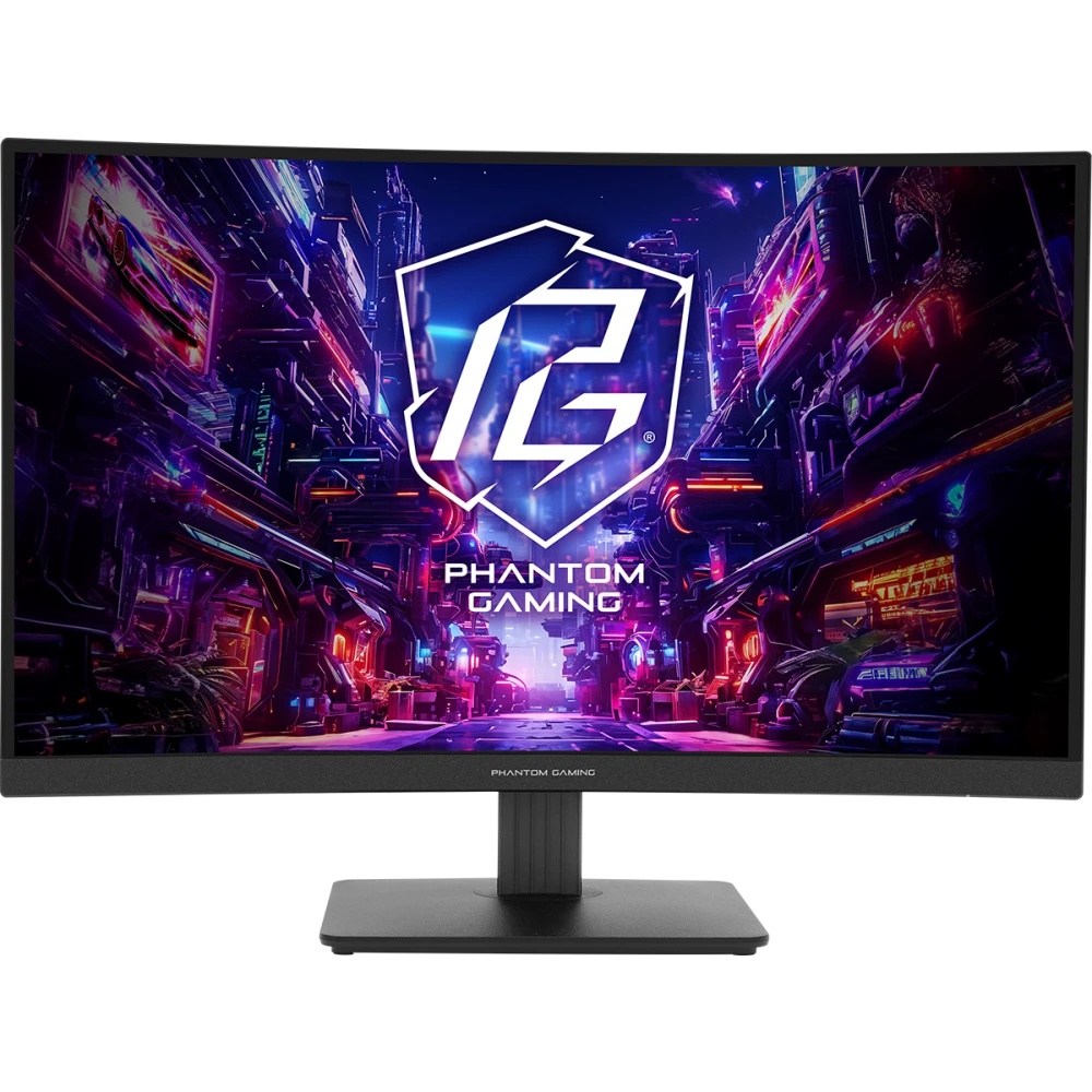 Монитор 27" ASRock Phantom Gaming PG27QRT1B VA 2560x1440, 180 Гц, 1 мс, 16:9, 300 кд/м², 2xHDMI, 1xD