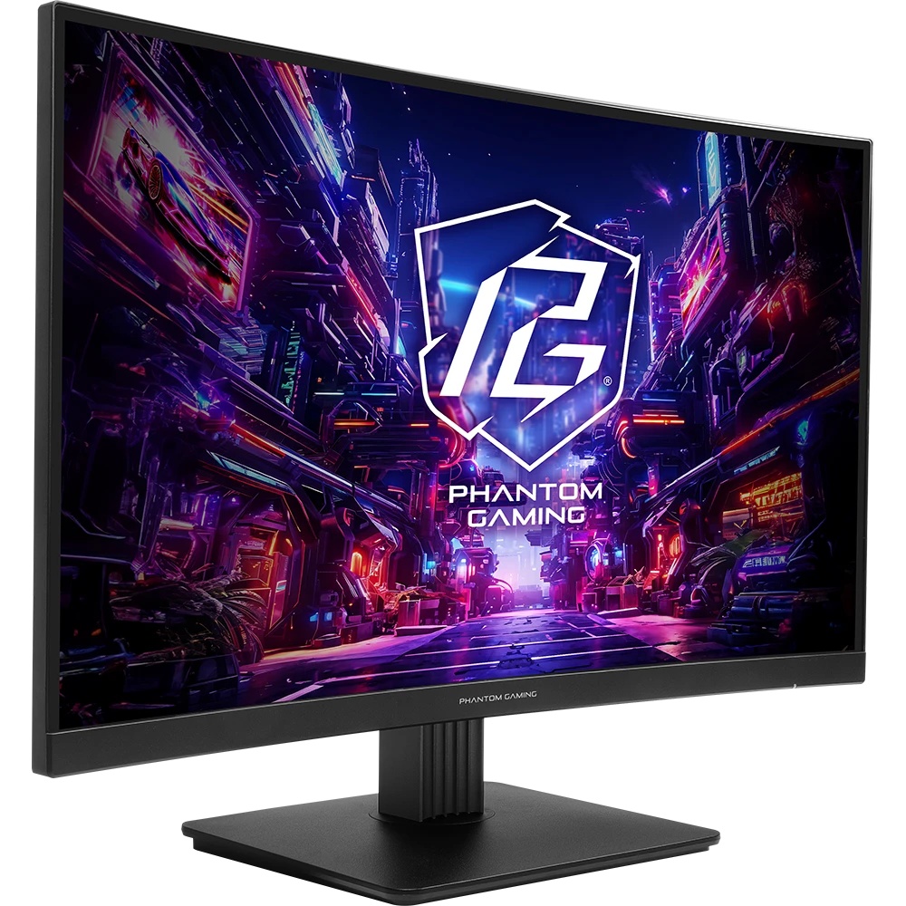 Монитор 27" ASRock Phantom Gaming PG27QRT1B VA 2560x1440, 180 Гц, 1 мс, 16:9, 300 кд/м², 2xHDMI, 1xD