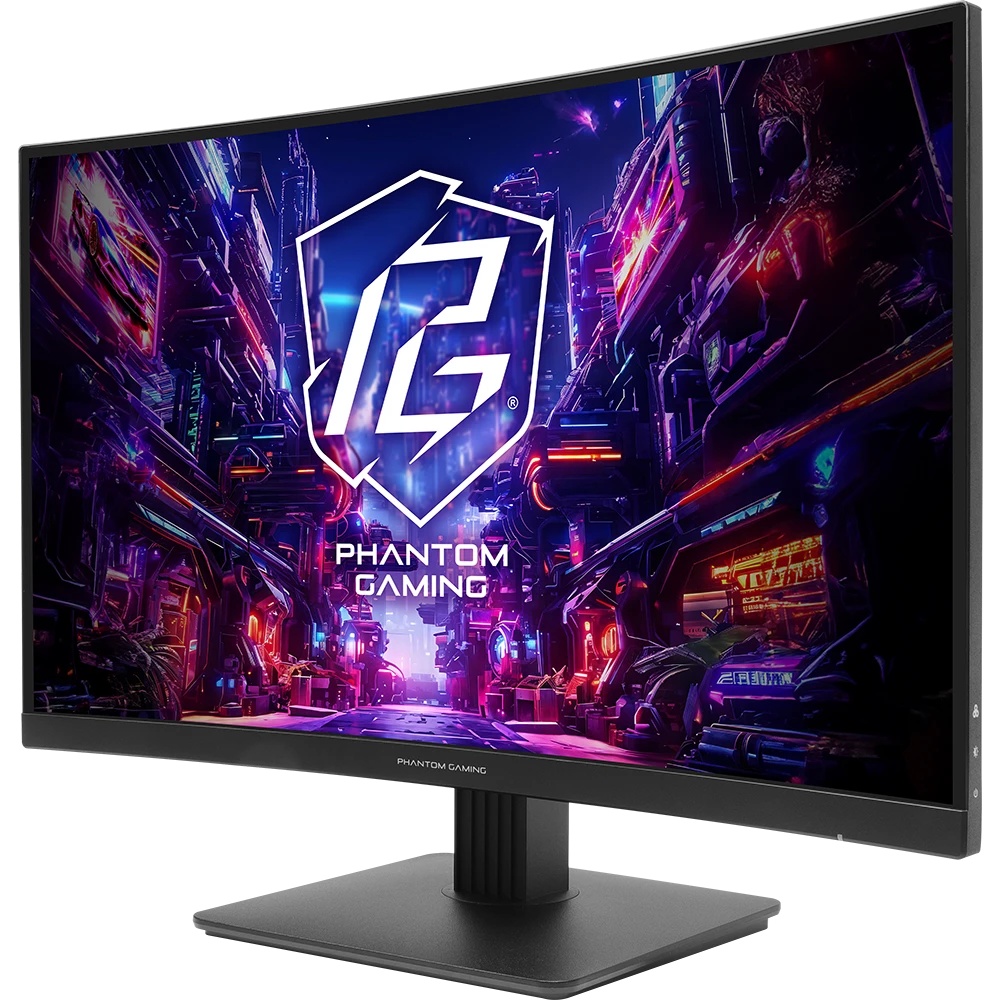 Монитор 27" ASRock Phantom Gaming PG27QRT1B VA 2560x1440, 180 Гц, 1 мс, 16:9, 300 кд/м², 2xHDMI, 1xD