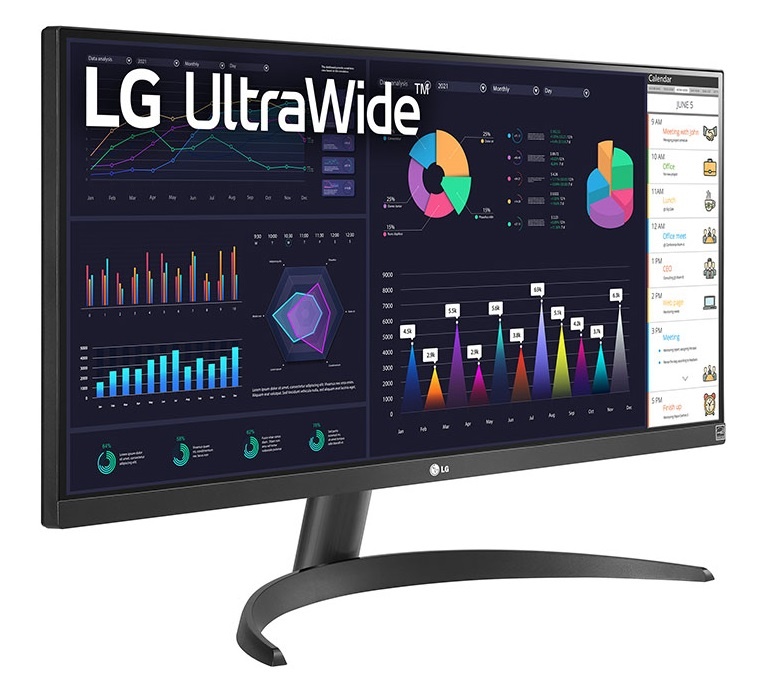 Монитор 29" LG UltraWide 29WQ500-B IPS 2560x1080, 100 Гц, 5 мс, 21:9, 250 кд/м2, 1xHDMI, 1xDP, 1x3.5