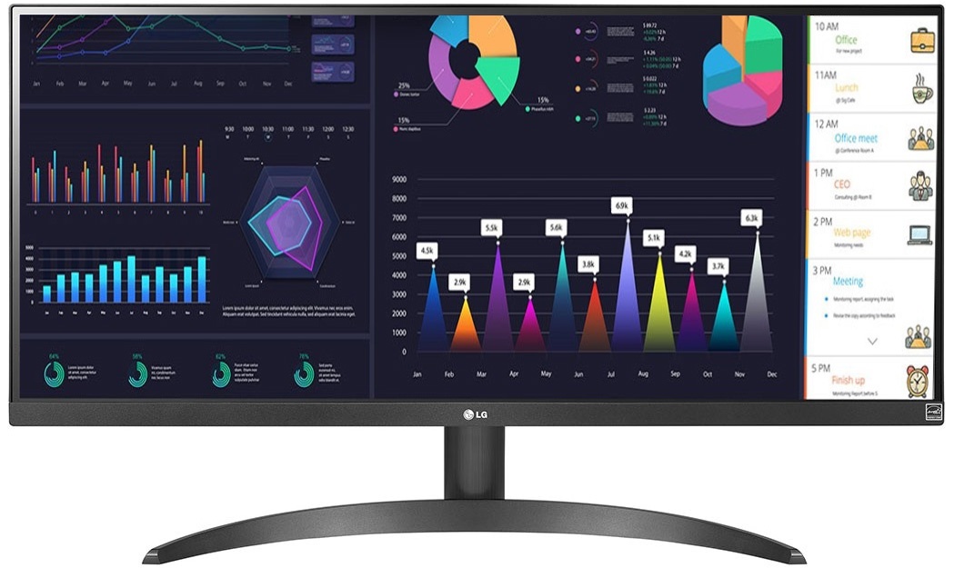 Монитор 29" LG UltraWide 29WQ500-B IPS 2560x1080, 100 Гц, 5 мс, 21:9, 250 кд/м2, 1xHDMI, 1xDP, 1x3.5