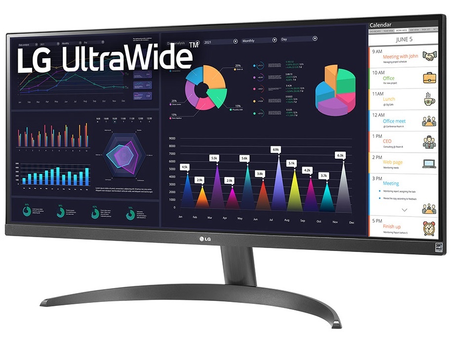 Монитор 29" LG UltraWide 29WQ500-B IPS 2560x1080, 100 Гц, 5 мс, 21:9, 250 кд/м2, 1xHDMI, 1xDP, 1x3.5