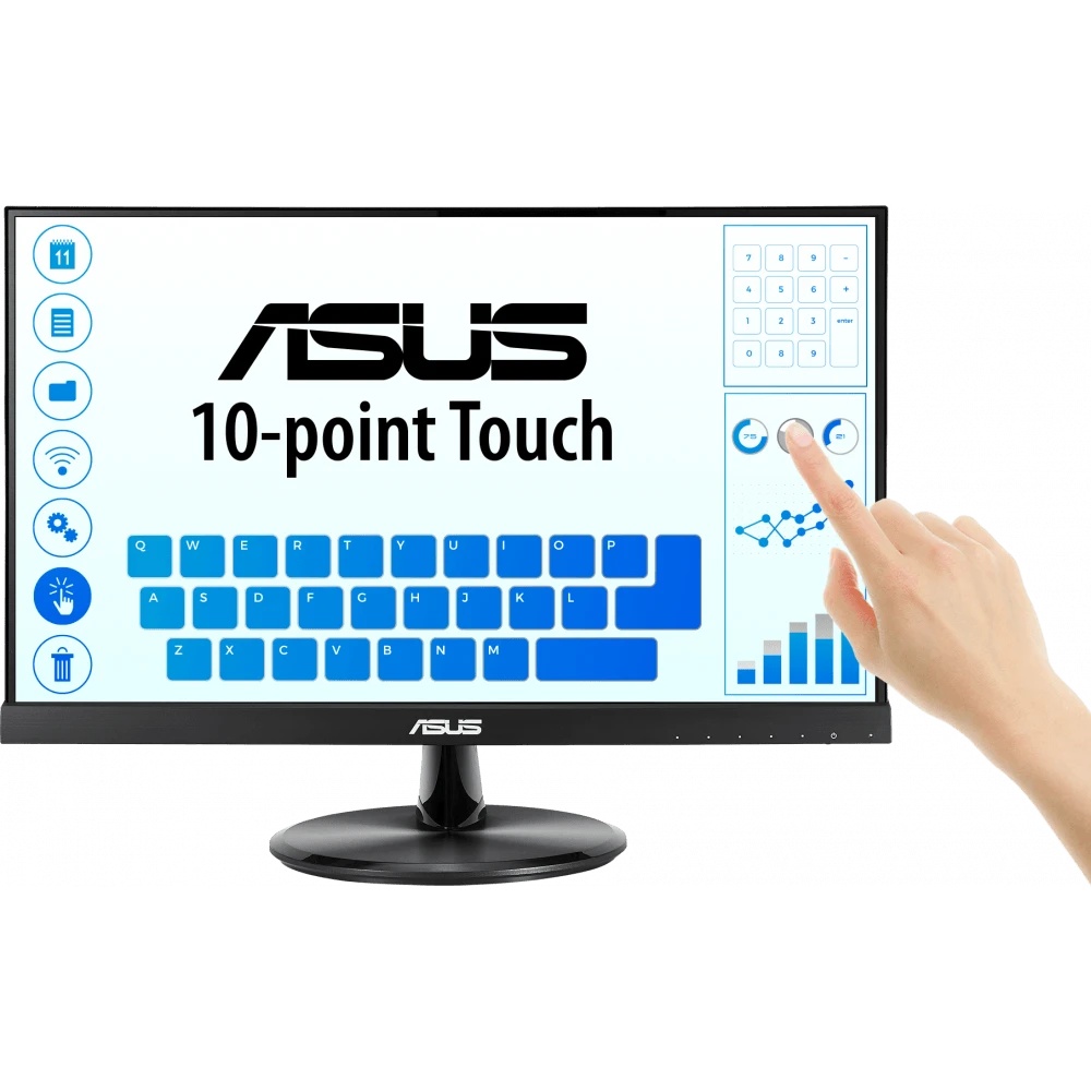 Монитор 21.5" ASUS VT229H IPS 1920x1080, 60 Гц, 5 мс, 16:9, 250 кд/м2, 1xHDMI, сенсорный, черный
