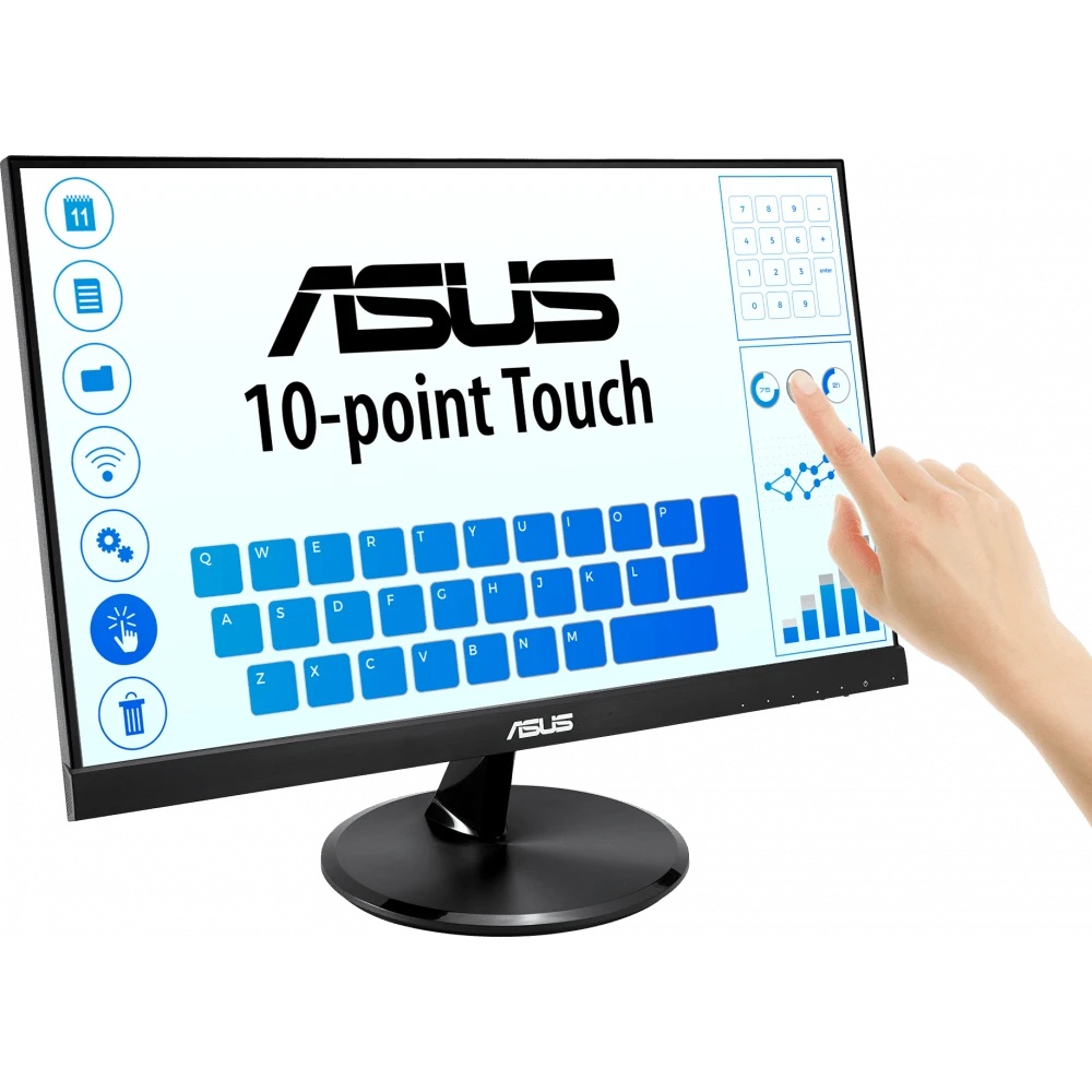 Монитор 21.5" ASUS VT229H IPS 1920x1080, 60 Гц, 5 мс, 16:9, 250 кд/м2, 1xHDMI, сенсорный, черный