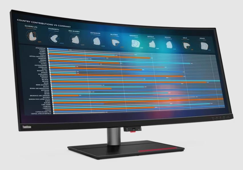 Монитор 39.7" Lenovo ThinkVision P40w-20 IPS 5120x2160, 75 Гц, 4 мс, 21:9, 300 кд/м2, 1xHDMI, 1xDP,