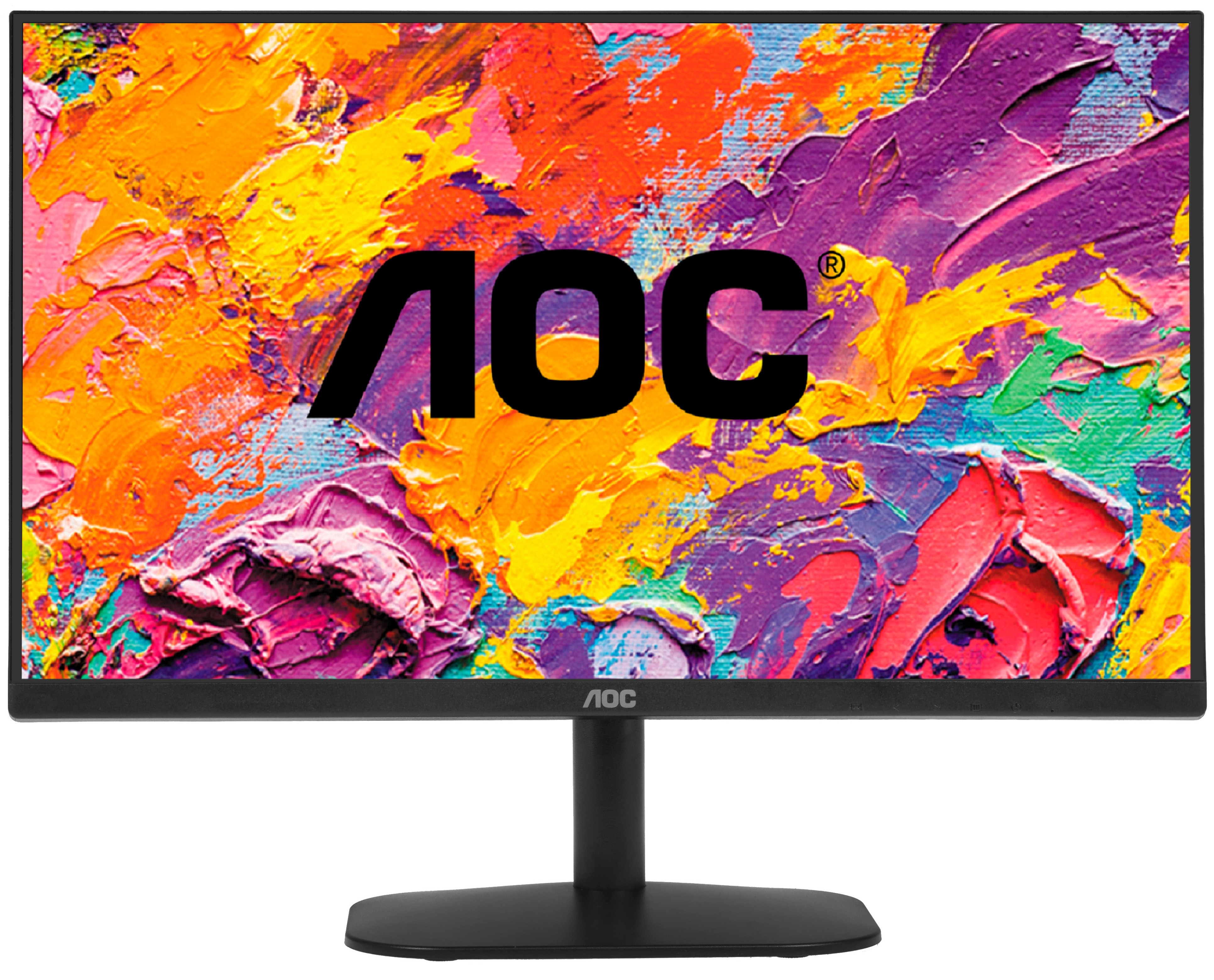 Монитор 23.8" AOC 24B2XHM2 VA 1920x1080, 75 Гц, 4 мс, 16:9, 250 кд/м2, 1xHDMI, 1xVGA, 1x3.5 мм, черн