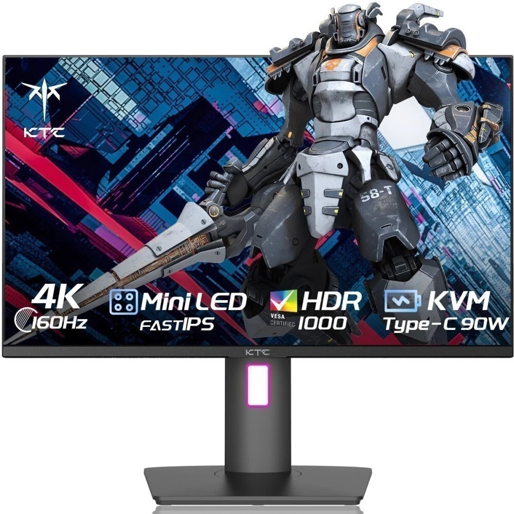 Монитор 27" KTC M27P20P IPS 3840x2160, 160 Гц, 1 мс, 16:9, 600 кд/м², 2xHDMI, 1xDP, 1xUSB-C, 2xUSB 3