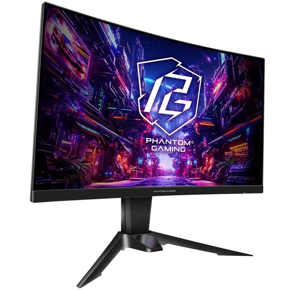 Монитор 27" ASRock Phantom Gaming PG27QRT2A VA 2560x1440, 180 Гц, 1 мс, 16:9, 300 кд/м², 2xHDMI, 1xD