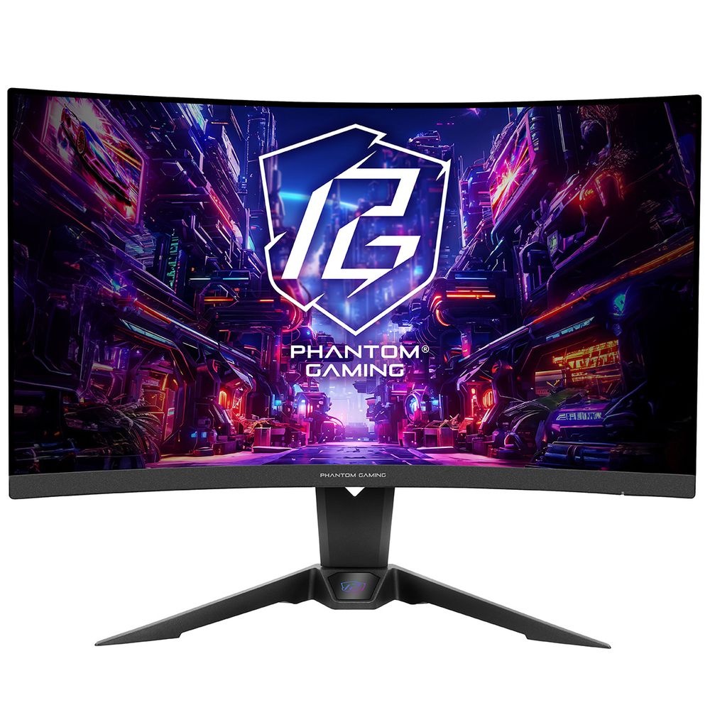 Монитор 27" ASRock Phantom Gaming PG27QRT2A VA 2560x1440, 180 Гц, 1 мс, 16:9, 300 кд/м², 2xHDMI, 1xD