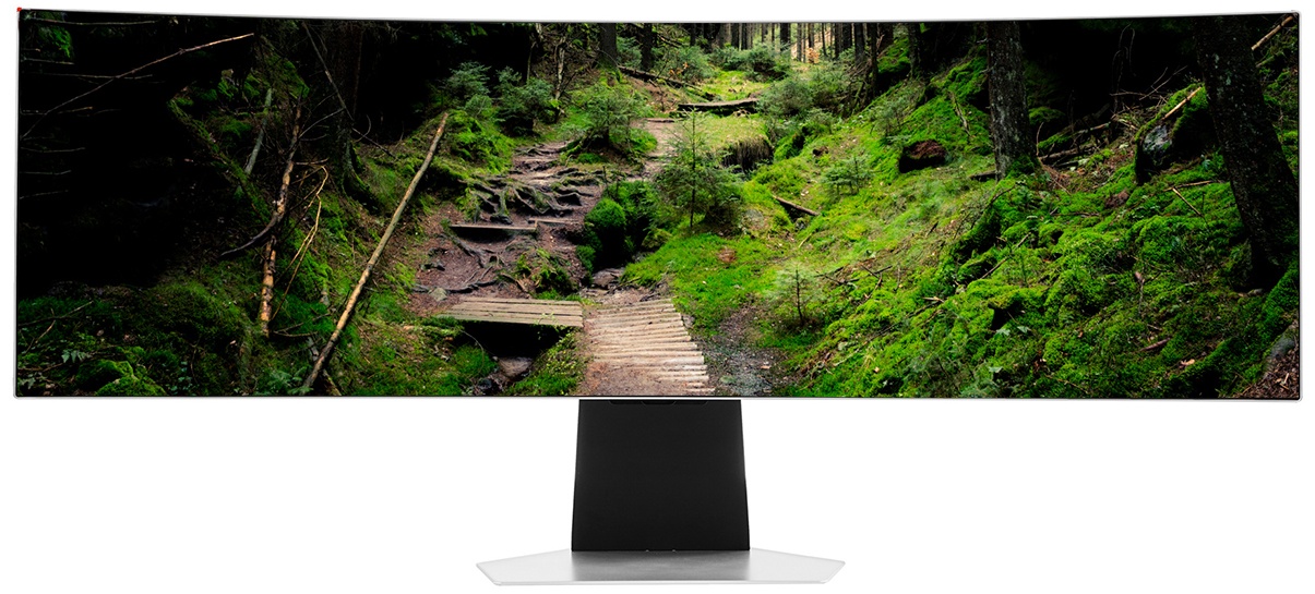 Монитор Samsung 49" Odyssey OLED G9 S49CG954SI серебристый OLED LED 32:9 HDMI M/M матовая HAS 250cd