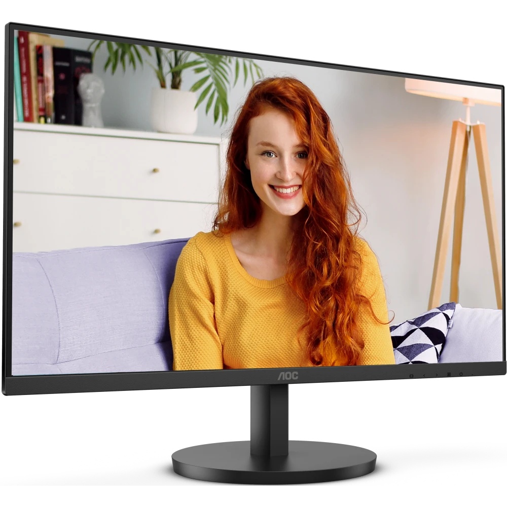 Монитор 27" AOC 27B3HMA2 VA 1920x1080, 100 Гц, 4 мс, 16:9, 250 кд/м2, 1xHDMI, 1x3.5 мм, черный