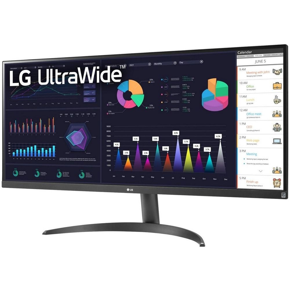 Монитор 34" LG UltraWide 34WQ500-B IPS 2560x1080, 100 Гц, 5 мс, 400 кд/м², 21:9, 1xHDMI, 1xDP, черны