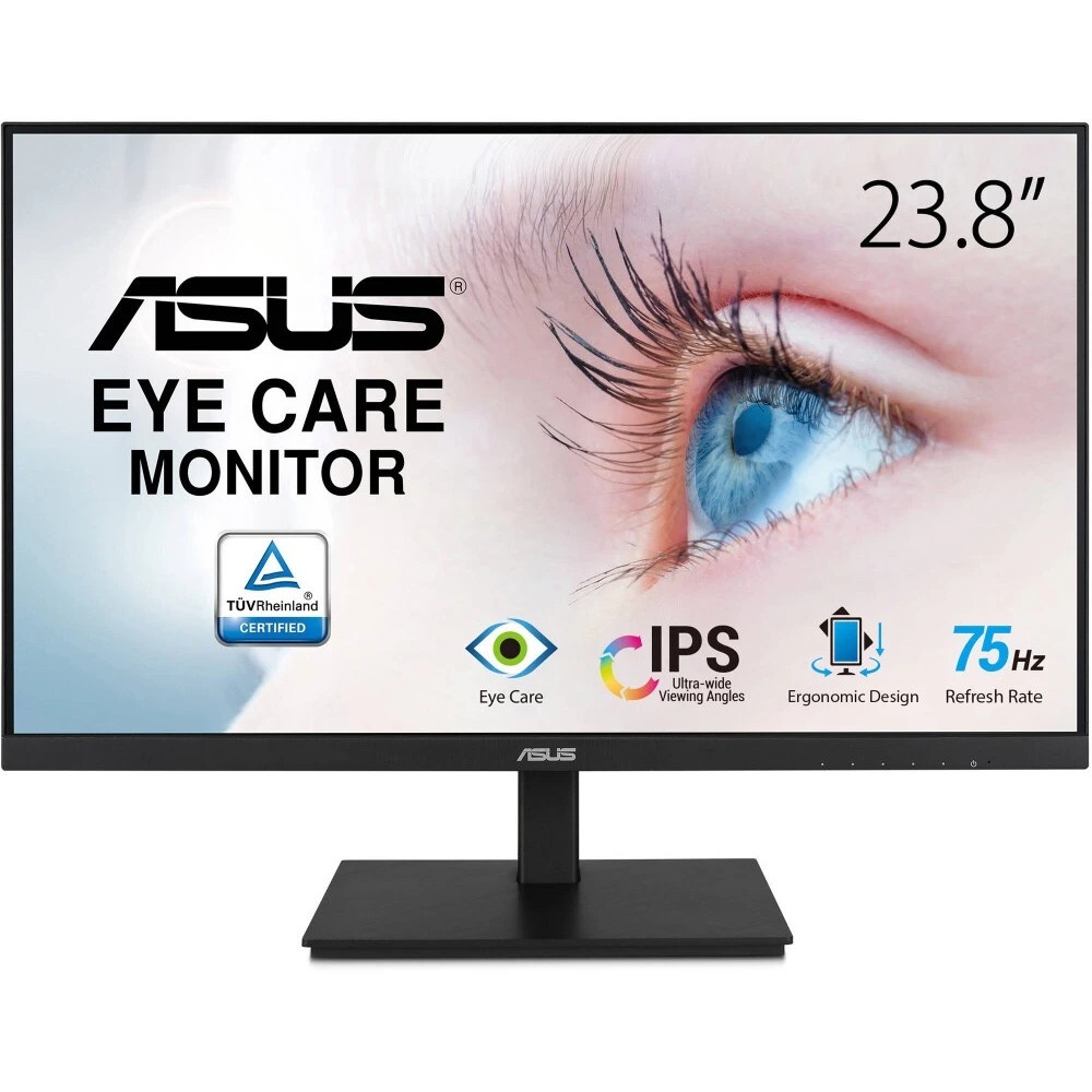 Монитор 23.8" ASUS VA24DQSB IPS 1920x1080, 75 Гц, 5 мс, 16:9, 250 кд/м2, 1xHDMI, 1xDP, 1xVGA, 2xUSB,