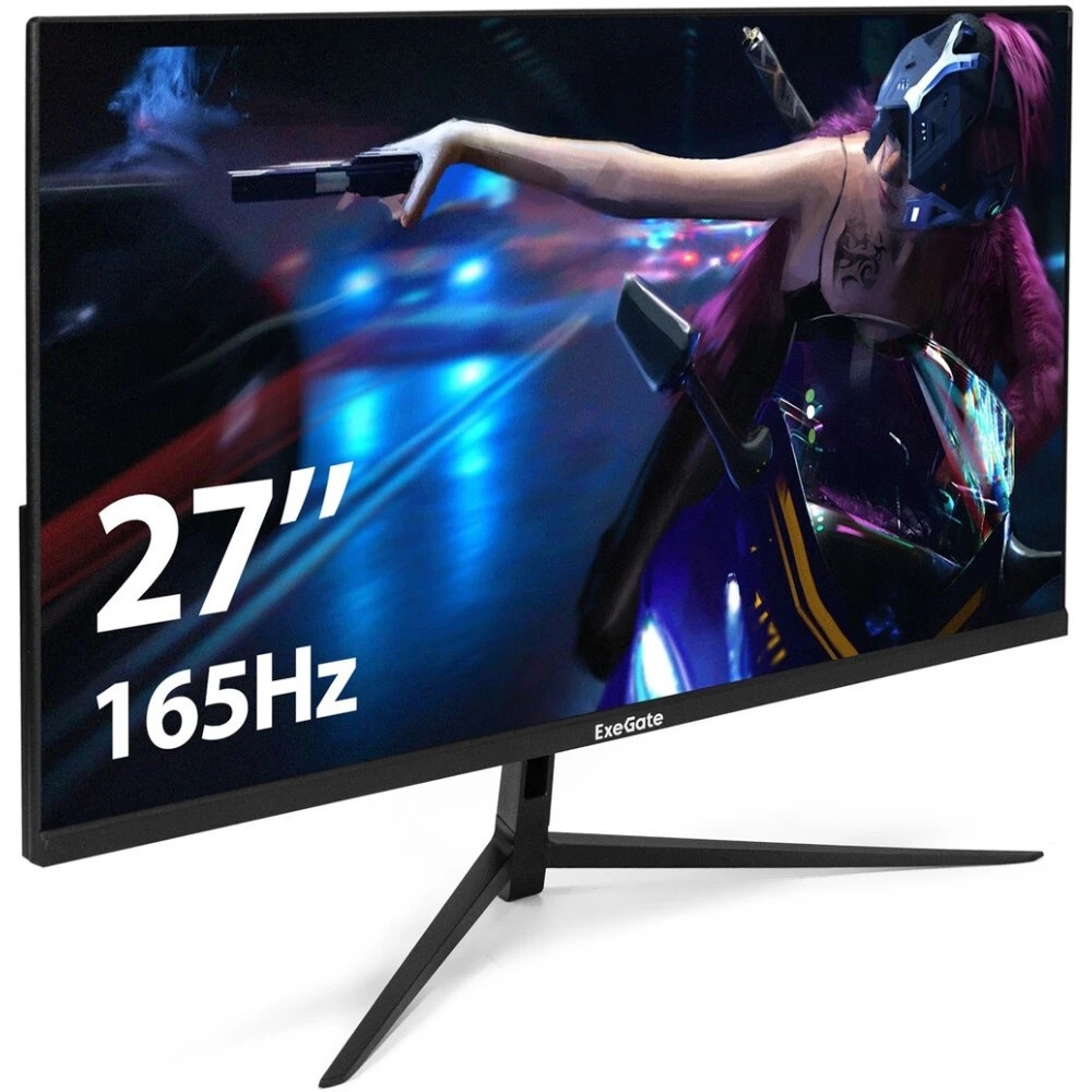 Монитор 27" ExeGate Combat EF2707C IPS 1920x1080, 165 Гц, 1 мс, 16:9, 300 кд/м2, 1xHDMI, 1xDP, 1x3.5