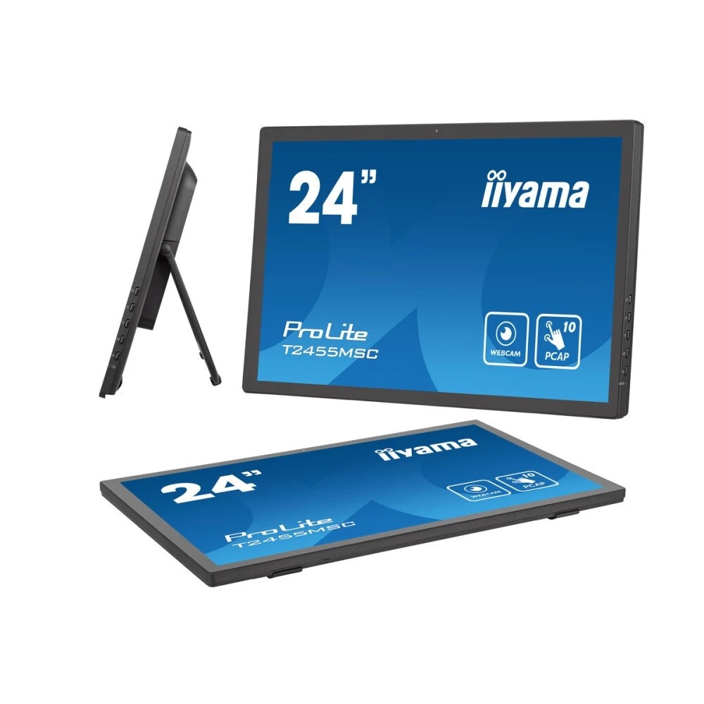 Монитор 23.8" Iiyama ProLite T2455MSC-B1 IPS 1920x1080, 60 Гц, 5 мс, 16:9, 400 кд/м2, 1хHDMI, 1хDP,
