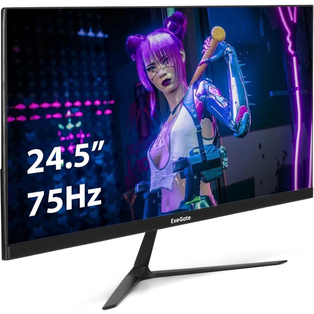 Монитор 24.5" ExeGate SmartView EH1500A IPS 1920x1080, 75 Гц, 5 мс, 16:9, 250 кд/м², 1xVGA, 1xHDMI,