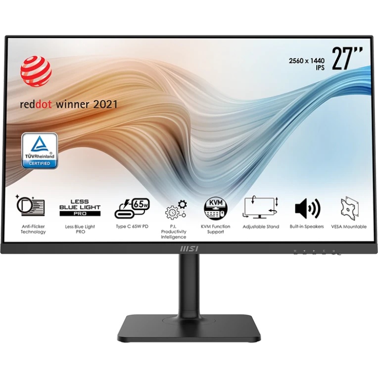 Монитор 27" MSI Modern MD272XP IPS 1920x1080, 100 Гц, 4 мс, 16:9, 300 кд/м2, 1xHDMI, 1xDP, 1xUSB-C,